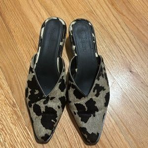 ASOS cow print mule